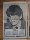      Large 1964 Beatles Valentine Uk Calendar Centerfold Set      Promo Display