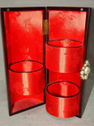 Vintage Brown 2004 The Bombay Company Faux Pearls Round Cylinder Jewelry Box