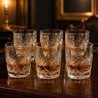 Neman Vodka Shot Glasses Set Of 6 Hand Cut 24  Lead Crystal 1 7 Oz