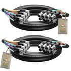  2x Set  Xlr Snake Wires 8 Channel 10 Ft   Microphone Dmx Hub Dj Digital Mixer