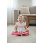 We   re Kids Baby Girl Pink Lemon Dress Set Diaper Cover Headband Size 3   6 Months