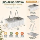 Beekeeping Uncapping Station For Honey Harvesting  Stainless Steel Honey Extr   
