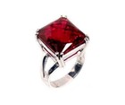Vintage 18ct Red Topaz   Sterling Ring  Ancient Christian Hebrew Biblical Gem