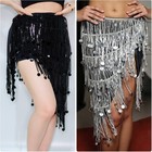 Indian Dance Belly Dance Costume Carnival Triangle Sequins Fringe Hip Scarf Belt