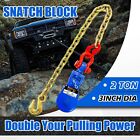 2 Tons Snatch Block With G80 Chain   3  Sheave For 3 8  Inch Wire Rope
