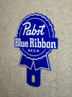 Vintage Pabst Blue Ribbon Beer 5  Metal Gasoline   Oil License Plate Topper Sign