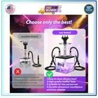 2 Hose Hookah Set Portable Shisha Complete Kit Durable Black Travel Hookah