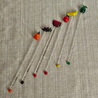 Glass Swizzle Sticks By Elements Set Of 6 Fruit Top Drink Stirrers Retro Barware