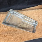 Vtg Mcm Libbey Heavy Glass Cigar Pipe Holder Mid Century Clear Textured Ash Tray