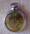 Scarce Pattern Mechanical Gambling Device Vintage Pocket Size Watch 12 Dogs