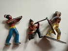 Vintage Lead Toy Soldiers Lot 15 Lincoln Log Usa British Cowboy Indian Cannon