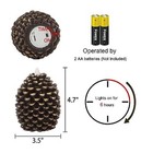 Eldnacele Led Pine Cone Candles  Battery Operated Flameless  Assorted Colors 