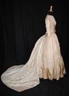 Victorian Four Piece Bustle Wedding Gown Trained  C1860s