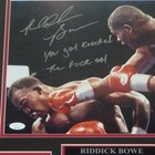 Riddick Bowe Autographed Boxing  vs Evander Holyfield  Deluxe Framed 11x14 Photo