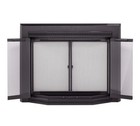 The Gavin Small Black Fireplace Glass Doors  gv-7000bl 
