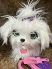 Furreal Interactive White Dog Plush Toy With Leash   Comb  2025   working 