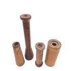Vtg Bobbin Spools Spindle Lot Wood Metal Industrial Textile Mill Primitive 