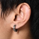 Vintage Mens Hoop Earrings Small Stainless Steel Huggie Earrings Hip Hop Jewelry