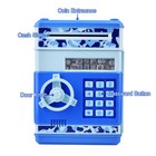 Electronic Password Coin Bank For Kids Atm Savings Box Camo Blue