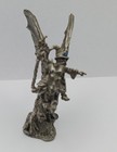 Wizard Riding Dragon Into War Pewter Figurine 2 75 h X 2 5 W