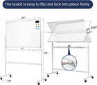 Large Dry-erase Rolling Magnetic Whiteboard - 48 X 32 Inches White Board Height