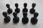 Chess Set 32 Complete Wooden Felted Pieces Vintage Chessmen