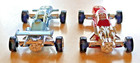 Two Piece Set Schuco No  840  ferrari Formel 2  And No 841 Model Cars Vtg