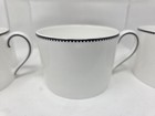 6 Wedgwood Vera Wang Blanc Et Noir Flat Cups