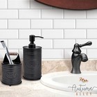 Autumn Alley Black Farmhouse Soap Dispenser Bathroom Accessories Set  2-pieces