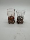 Antique Pair Of German 800 Silver Liquor Cordial Glass Cup Holders