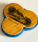 Mauchline Needle  Pincushion  Burns s Cottage  Sewing Clover Shape Wood  Old