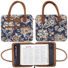 Christian Art Gifts Fashion Vegan Leather Purse Style Bible Large  Navy  Blue