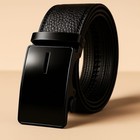 Genuine Leather For Men s Ratchet Belt Belts For Men Adjustable Automatic Buckle