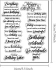 Birthday Sentiment Clear Stamps For Card Making And Journaling sentiment Silicon