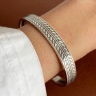 925 Sterling Silver Black Stone Bracelet For Women  Vintage Handmade Jewelry Gif