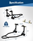 450 Lbs Motorcycle Stand Lift Heavy Duty Rear Wheel Support for Most Motorcycles