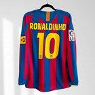 Ronaldinho Fc Barcelona Jersey 2005 2006 Home Long Sleeve Retro Soccer Jersey