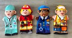 Melissa   Doug 4 Jolly Helpers Hand Puppets Construction Doctor Firefighter Read