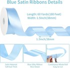 Blue Ribbon 1 1 2 Inch 60 Yards Light Blue Satin Ribbon For Bridal