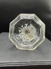 Vintage Decanter Bottle Stopper Only Hollow Clear Glass Cork Starburst Octagon