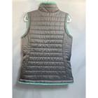 The North Face Reversible Puffer Vest Grey Mint Green Fleece Girls L xl Womens S