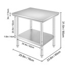 24 x30  Stainless Steel Work Prep Table Commercial Kitchen W  Undershelf