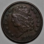 1835 Classic Head Half Cent - Slight Damage - Us 1 2c Copper Coin