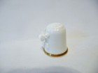 Thimble Wgph  80 s Coalport China England  white Rose Affixed 