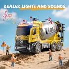 4pcs Alloy Construction Truck Toy Set Excavator Crane Dump Mixer Lights Sound