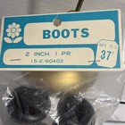 Vintage Black Blow Mold Plastic Santa Boots Pair New In Package  Christmas