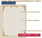 Vintage Lined Letter Paper - Stationary Paper For Writing Letters  50 Sheets Lin