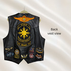 Vintage Leather Star Touring   Riding Motorcycle Vest Patches Pins Milwaukee Wi