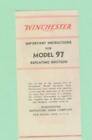 Winchester Model 1897 97 Early Owners Manual Reproduction