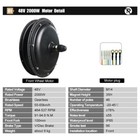 48v 2000w Mountain Electric Bicycle Conversion Kit Front Rear Wheel Hub Motor